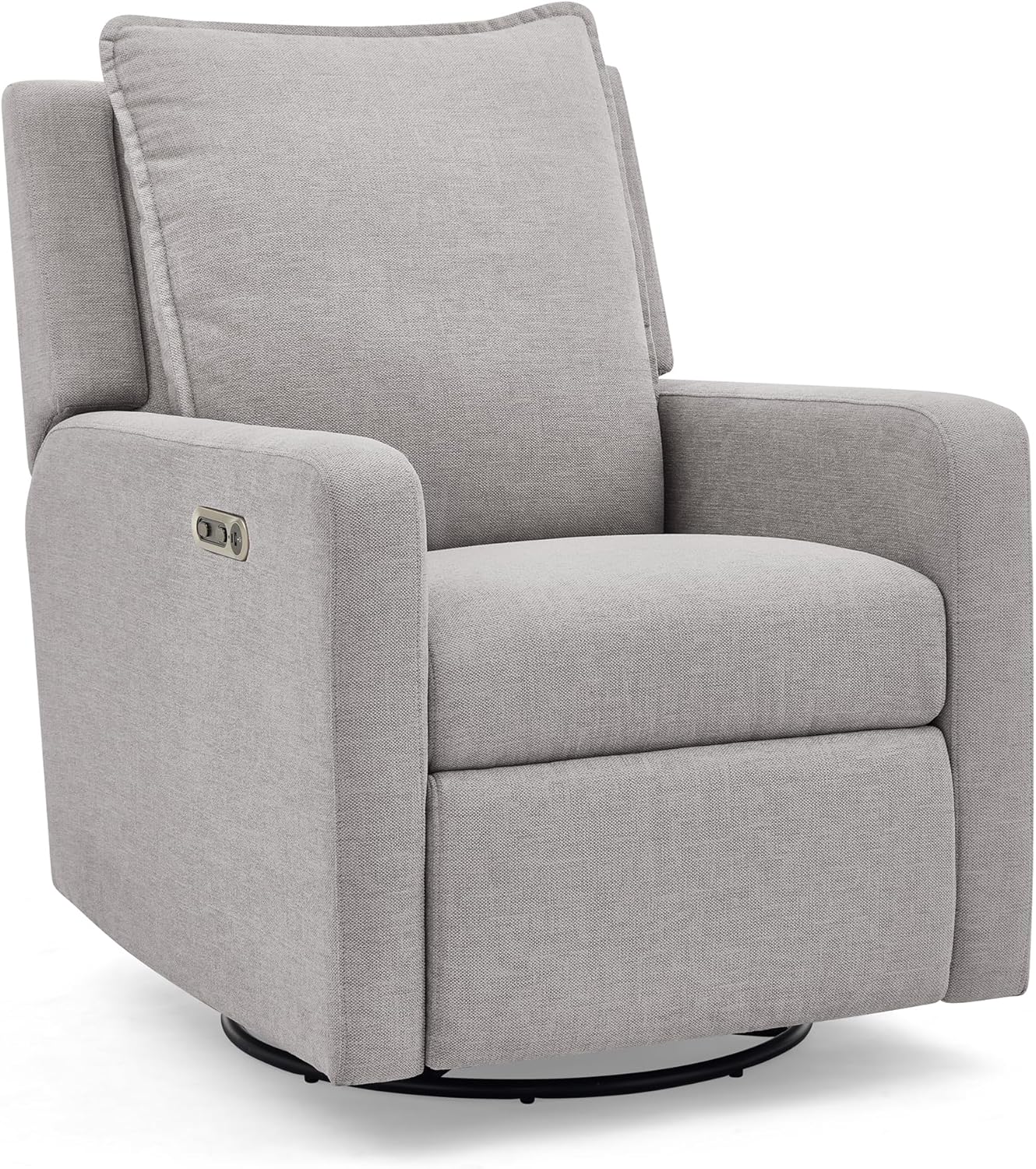 Delta Children babyGap Harlowe Power Recliner with USB-A & Charging Port Greenguard Gold Certified – Stain-Resistant Performance Fabric is Oeko-TEX Standard 100 Certified, Ash