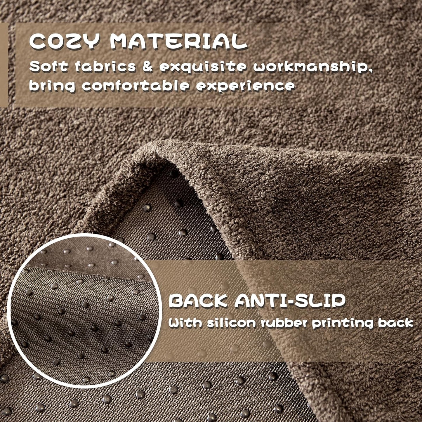 MYSKY HOME Sectional Couch Covers, Couch Cover for 3 Cushion, Couch Covers for Sofa, Dog Couch Protector, L Shape Sofa Cover Sofa Slipcovers Washable Furniture Covers for Pets, 91" x 118", Dark Brown