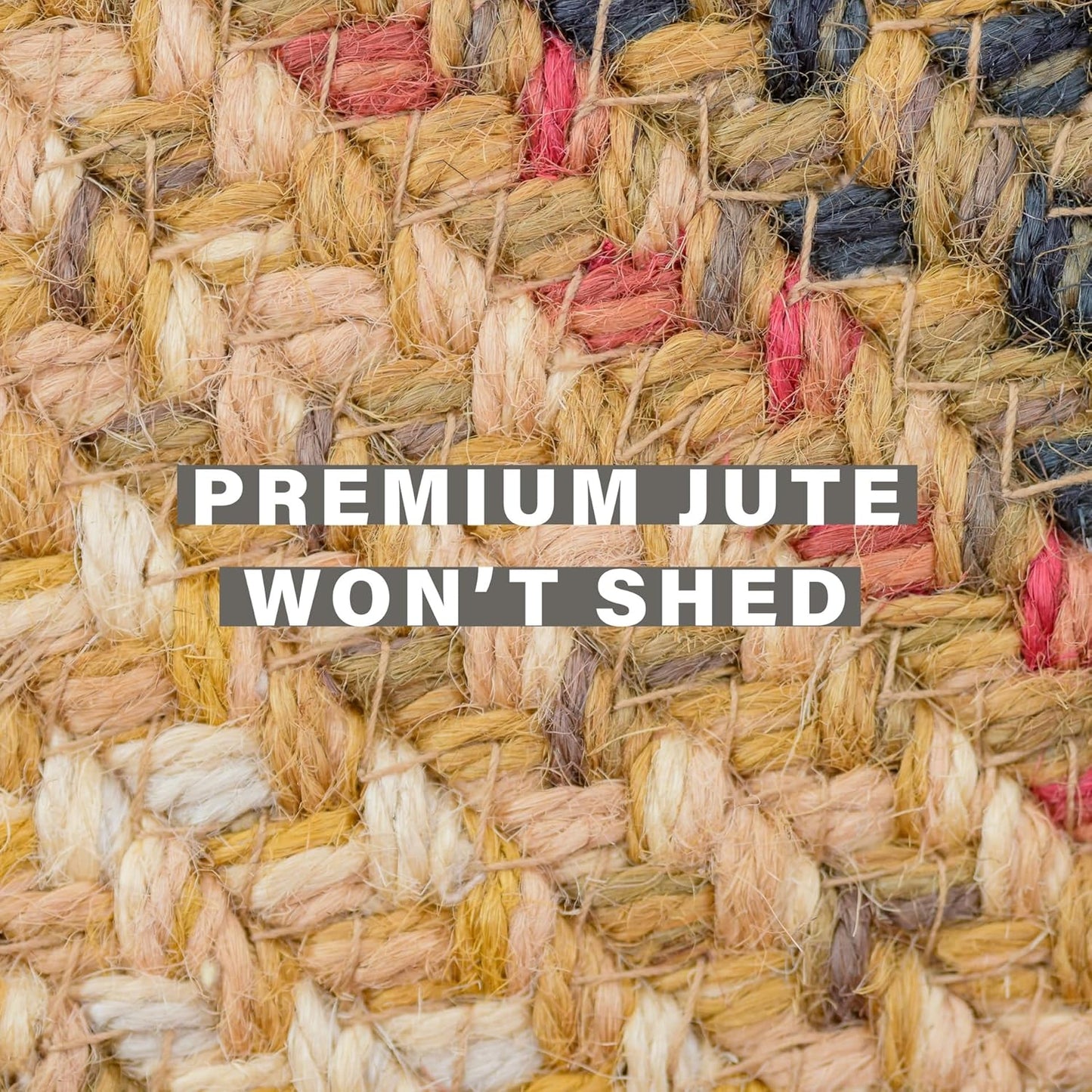 Homespice Russet Multi Color Oval Braided Rug, 8x10' - Handmade with Jute, Warm Country Decor, Perfect for Living Rooms and Bedrooms - Pet Friendly and Easy to Clean
