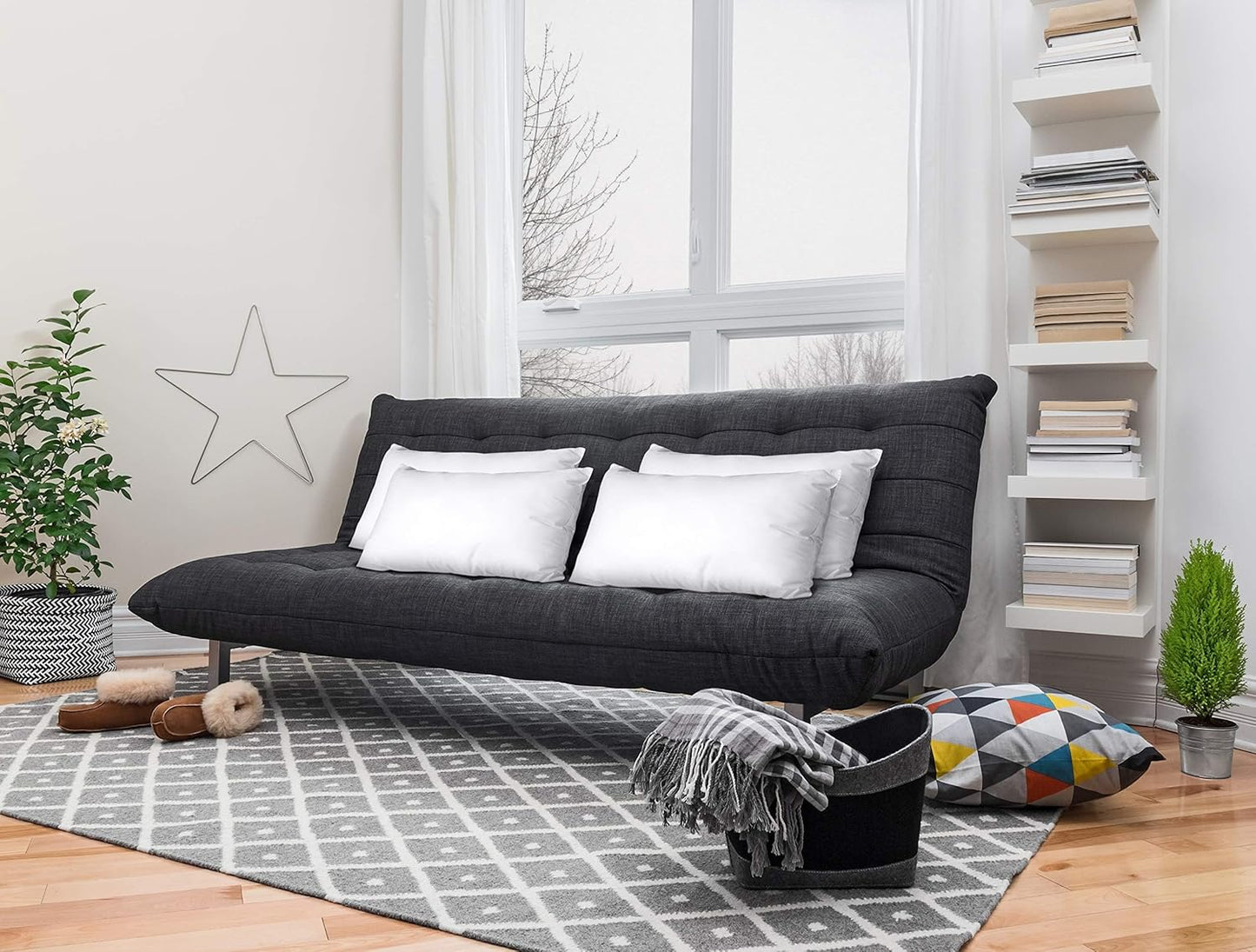 Utopia Bedding Throw Pillows (Set of 4, White), 16 x 26 Inches Pillows for Sofa, Bed and Couch Decorative Stuffer Pillow