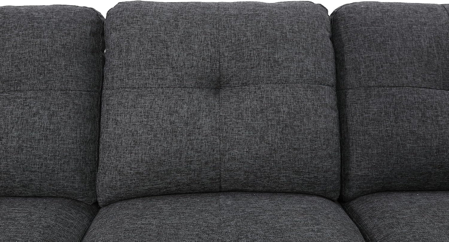 Halibur Sectional Sofa or Couch with Ottoman for Living Room, Apartment, Bedroom, Office