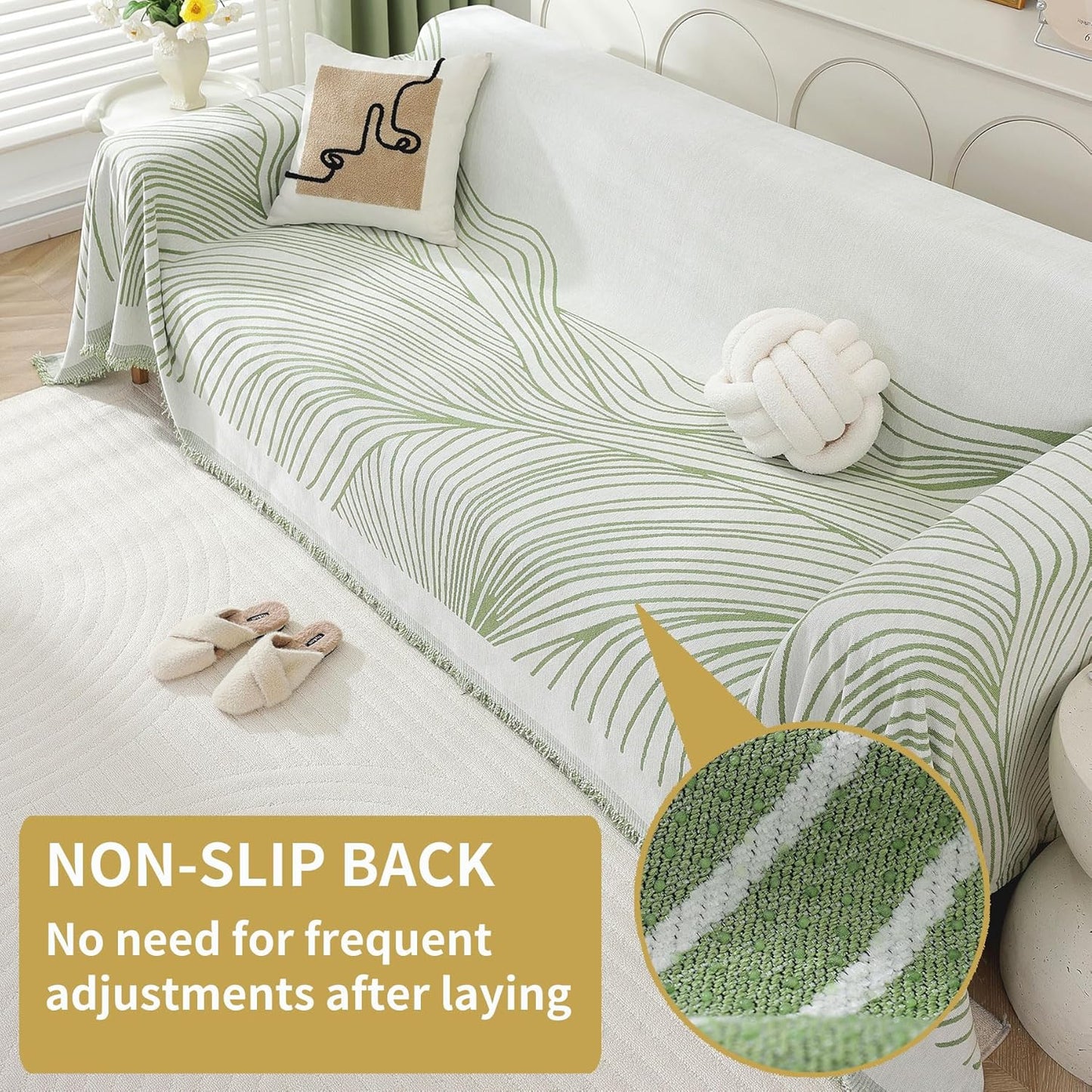 Non Slip Sofa Covers Couch Covers for 3 Cushion Couch Sofa Pet Friendly Washable Couch Covers for Sofa, Soft Thick Sectional Couch Covers L Shape Furniture Protector for Kids, Dogs 71" X118"