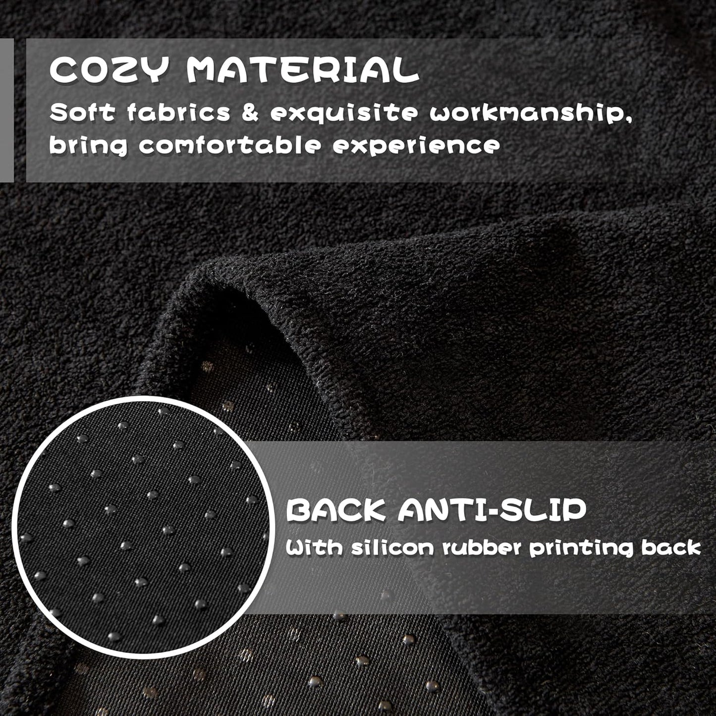 MYSKY HOME Black Couch Covers for Sectional Sofa, Couch Cover Couch Covers for Dogs Washable Couch Cover Blanket, Non Slip Sofa Slipcovers, Super Soft Sofa Towel for Kids, Pets, 91" x 118"