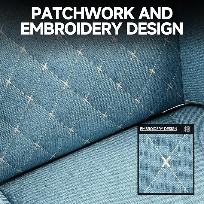 GTPLAYER Gaming Chair, Fabric Computer Office Chair with Pocket Spring Cushion, Ergonomic Office and Gaming, Video Gaming Chair with Linkage Armrests, High Back Desk Chair with Adjustable Recliner