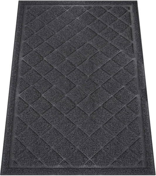 Front Door Mat Indoor Outdoor, 48" x 30" Non Slip Welcome Doormat for Entryway, Heavy Duty Low Profile Entrance Rug for High Traffic Areas, Patio, Outside Entry, Yard, Porch Waterproof