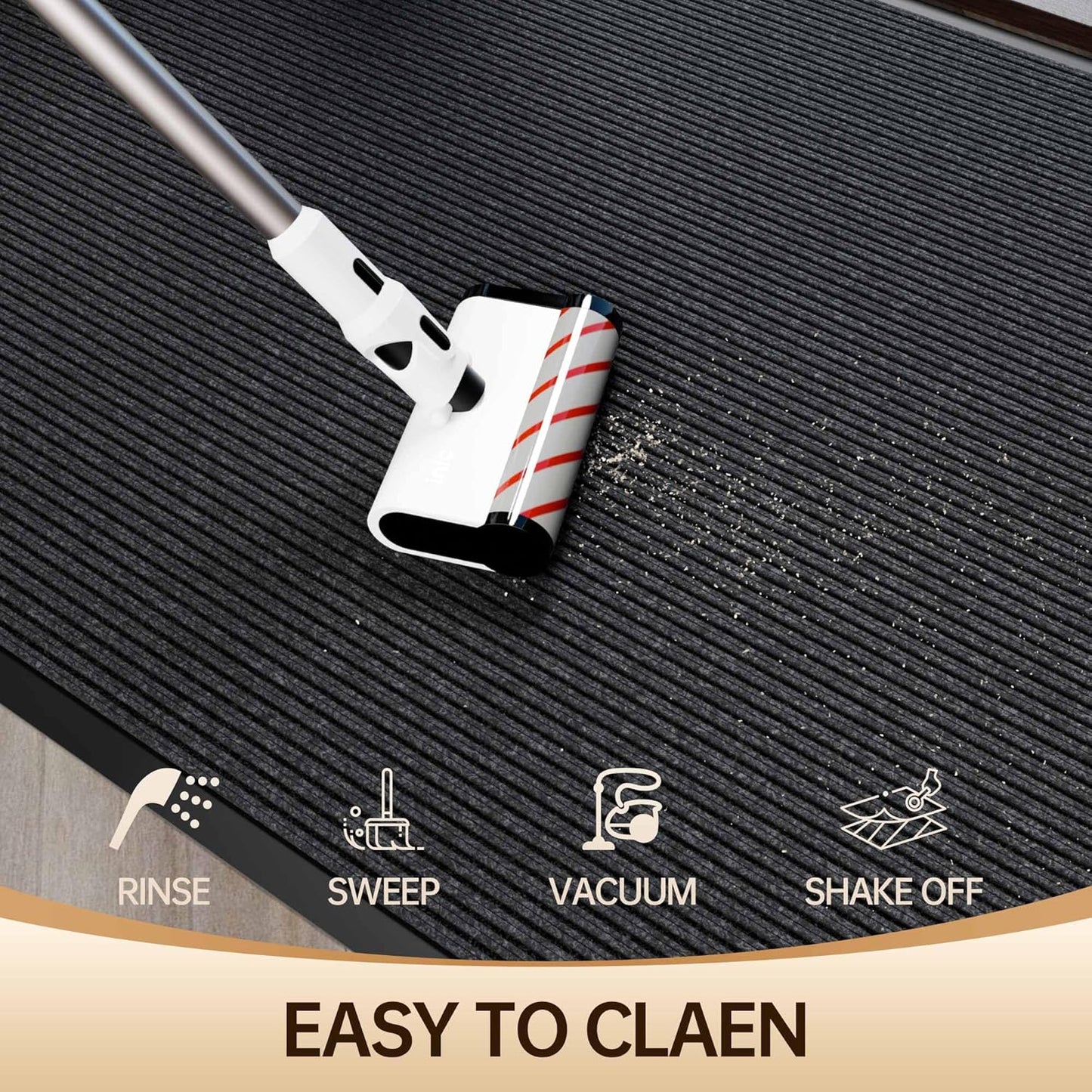 Amyracel Front Door Mat Indoor Outdoor Entrance, 24" x 48" All-Season Waterproof Heavy Duty Doormat for Outside Entry, Stain and Fade Resistant, Low Profile, Easy Clean Patio Entryway Mat