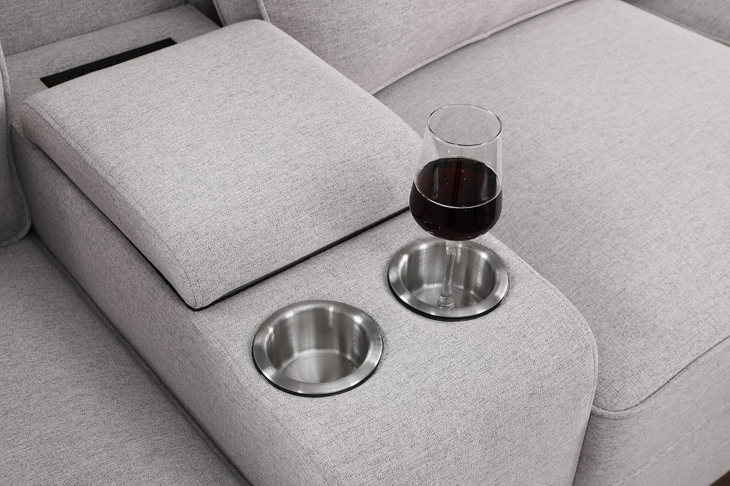 Leio Sectional Modular Sofa with Ottoman for Living Room, Apartment, Bedroom, Office, Dorm