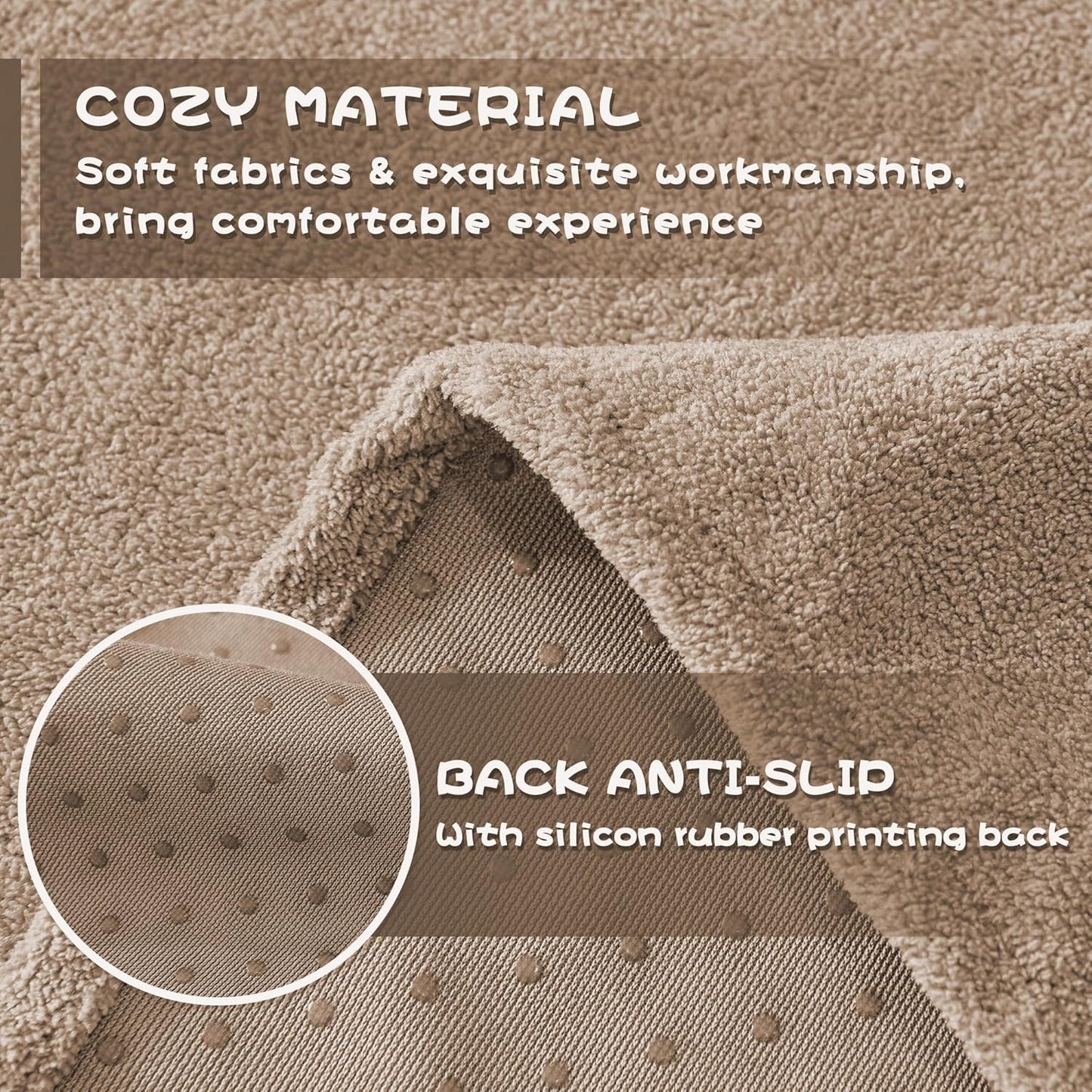 MYSKY HOME Couch Cover Sofa Covers for 3 Cushion Couch, Dog Couch Covers Protector for Sectional Sofa, Non Slip Soft Sofa Slipcover Modern Furniture Protector for Pet, 91" x 134", Khaki