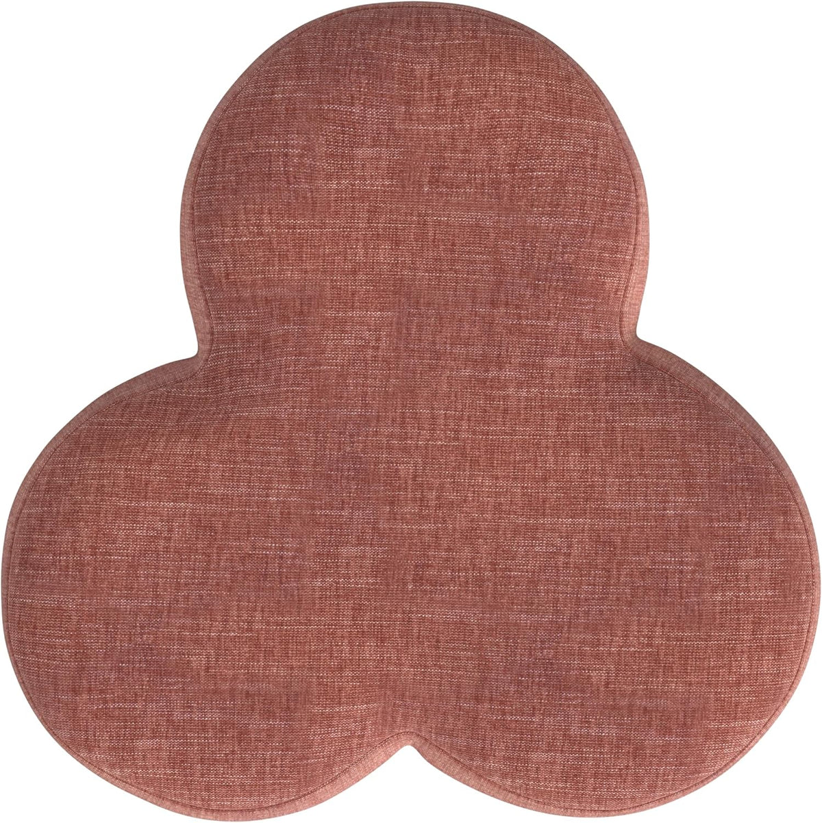 HomePop Upholstered Clover Shaped Ottoman (No Lid, Seat Only) Home Décor | Foot Rest Pouf – Pink Chenille