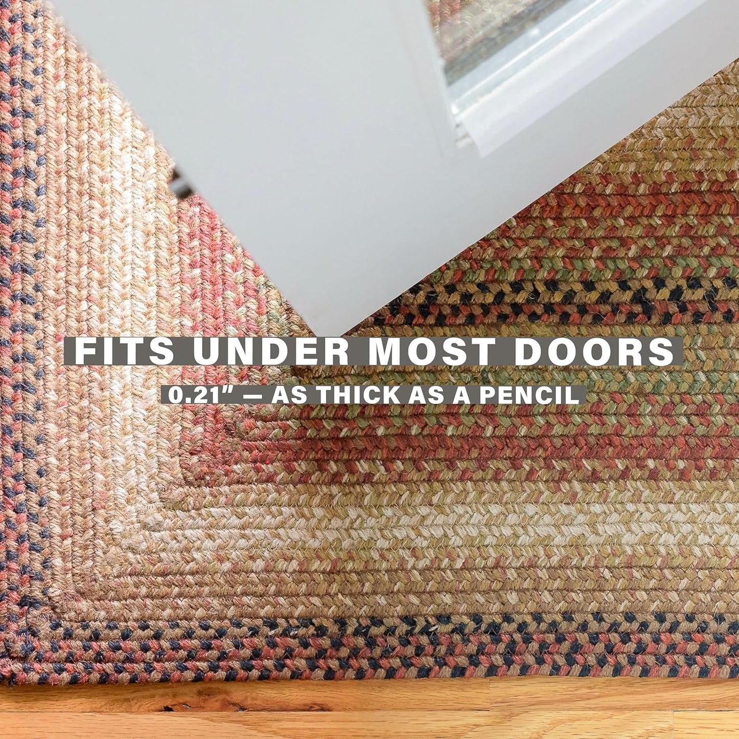 Gingerbread Brown Small Braided Rugs, 2x3' Rectangle - Handmade with Jute, Warm Country Decor, Perfect for Bathrooms and Entryways - Durable and Easy to Clean