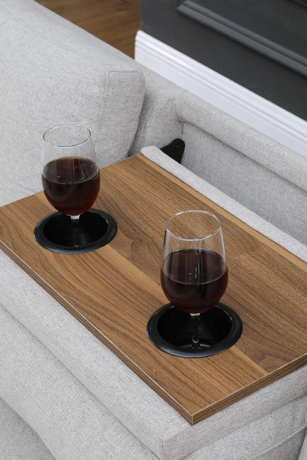 Ball & Cast 98" L Shaped Sectional Couch for Living Room with Chaise & Nailhead Trim,4 Seat Linen Upholstered Modular Sectional Sofa Set 2 PCS W/Cup Holders and 2 Pillows for Home,Office,Light Gray