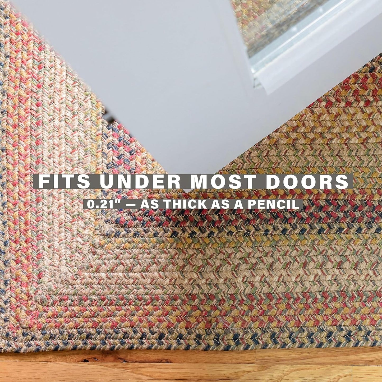 Kingston Jute Braided Rug Runners 22x72 – A Multicolor Braided Runner Rug to Use in Kitchen & Entryway