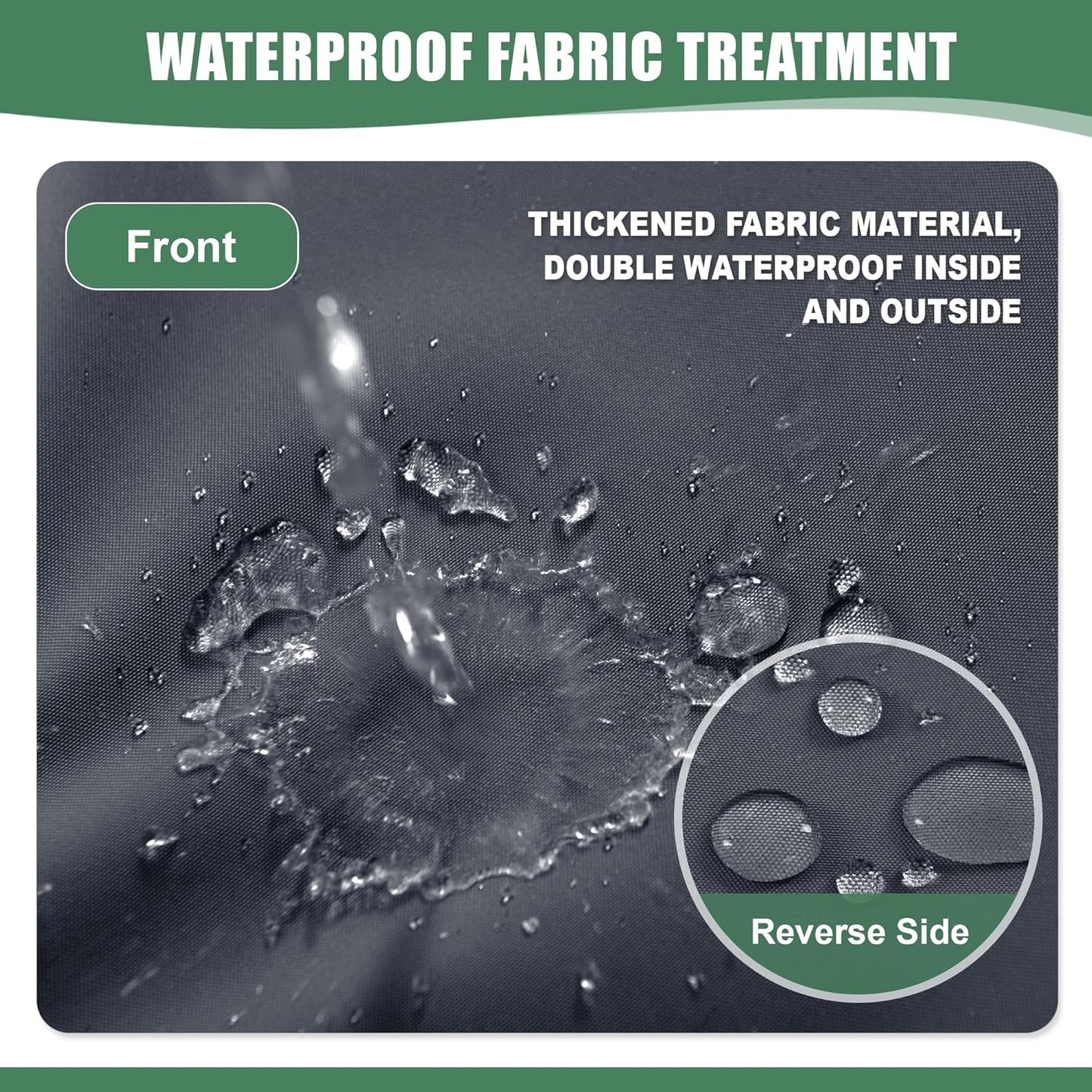 Chaise Lounge Cushions Outdoor Set of 4 - Waterproof and Fade Resistant Sun Lounger Replacement Cushions - Patio Lounger Pads with Removable Cover for Pool, Deck, 80 x 26 x 3 Inch, Dark Grey