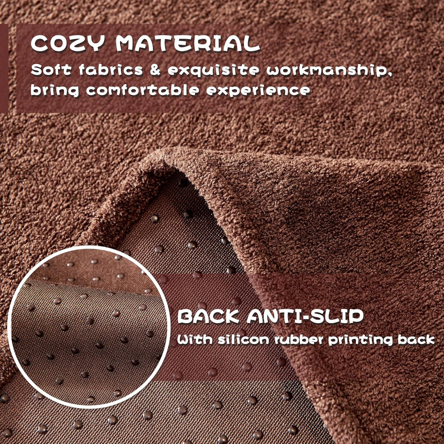 MYSKY HOME Sofa Covers, Washable Couch Cover for Dogs Sofa Cover Furniture Protector Sofa Slipcovers for Dogs Furniture Protector Cover, Thick Durable Non Slip, 91" x 118", Chocolate