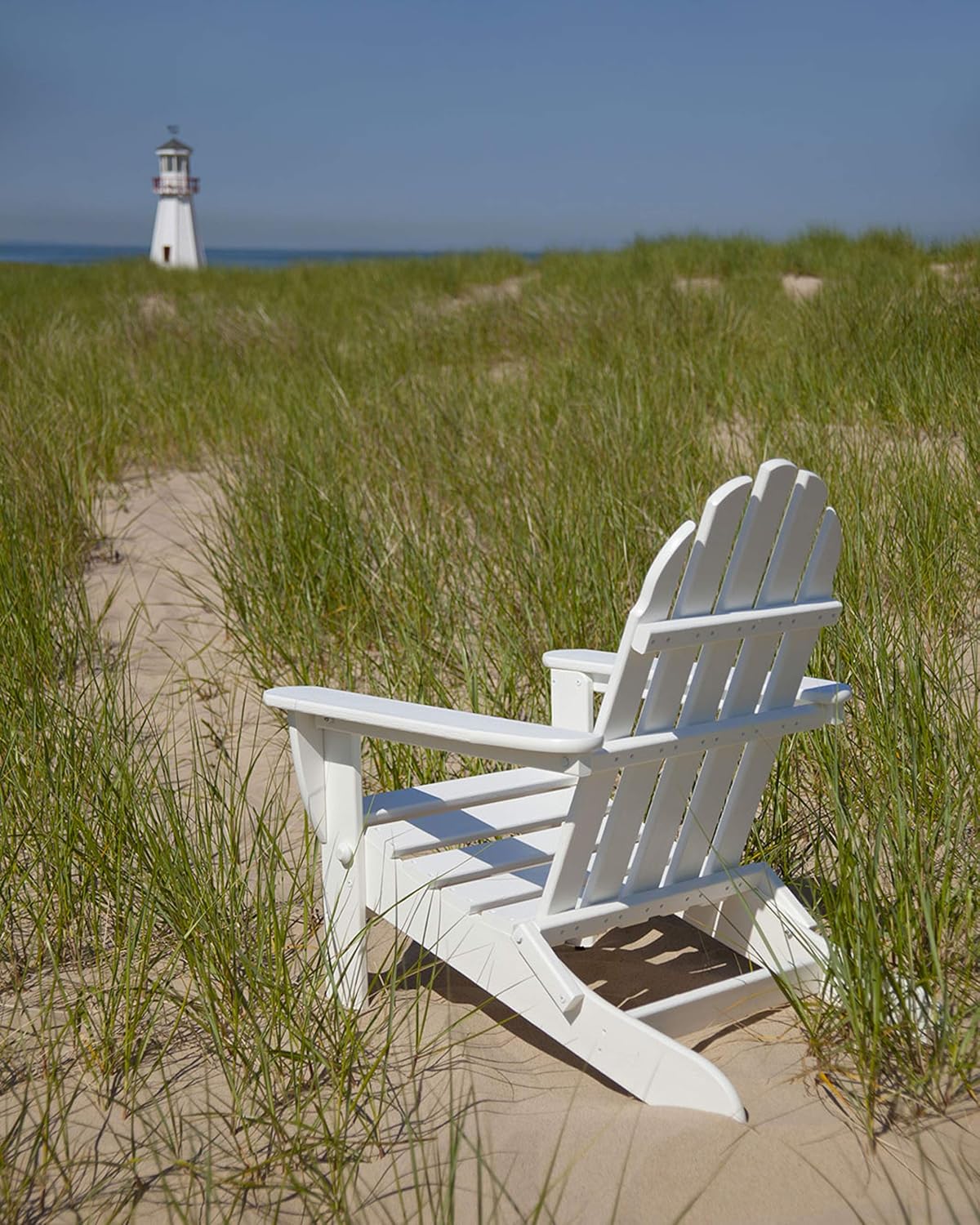 POLYWOOD AD5030NV Classic Folding Adirondack Chair, Navy