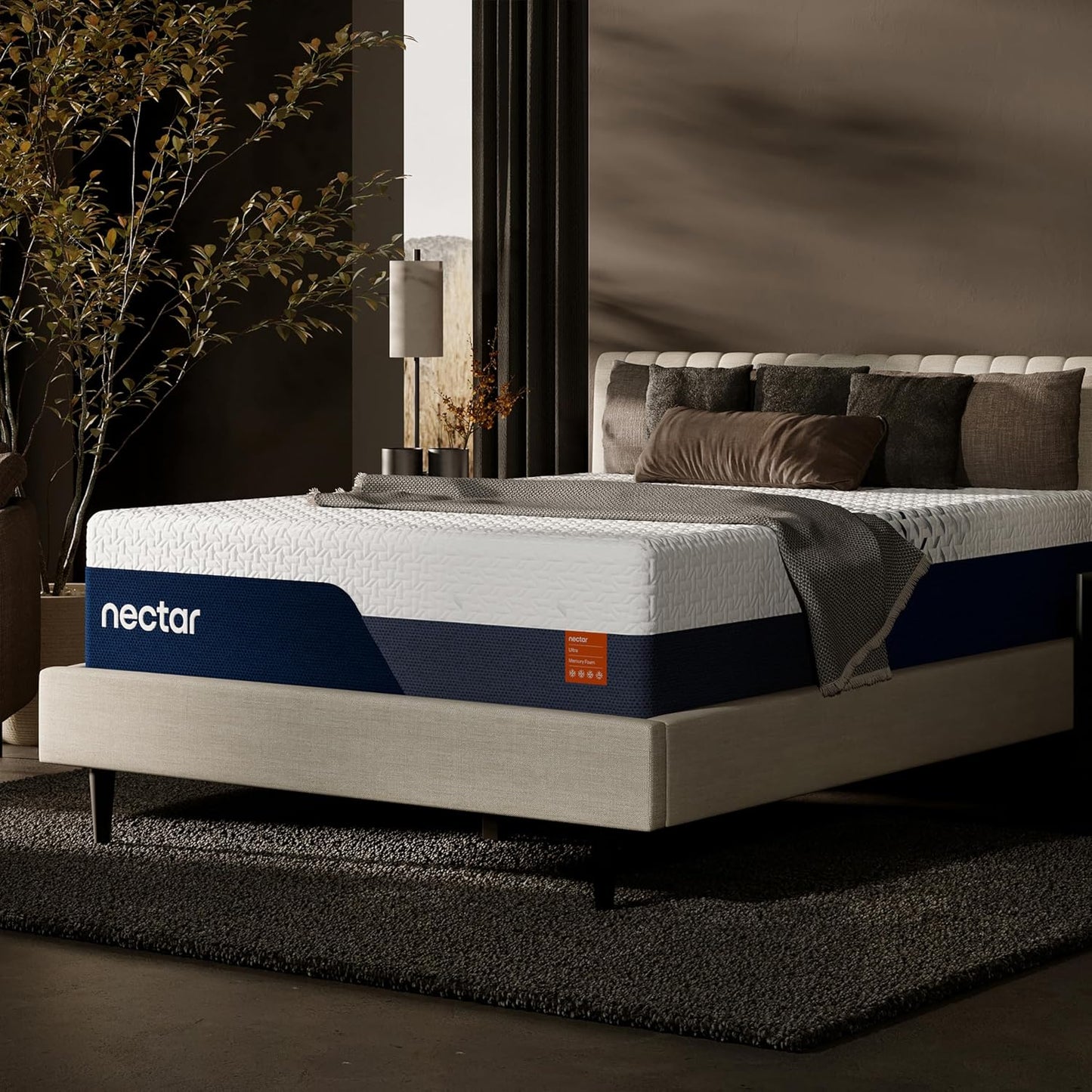 Nectar Ultra 15“ King Mattress - Medium Firm - Cooling Fibers & Temperature Regulating Material - 4” Pressure Relief Layer - Zoned Ergonomic Support Layer - 365-Night Mattress Trial