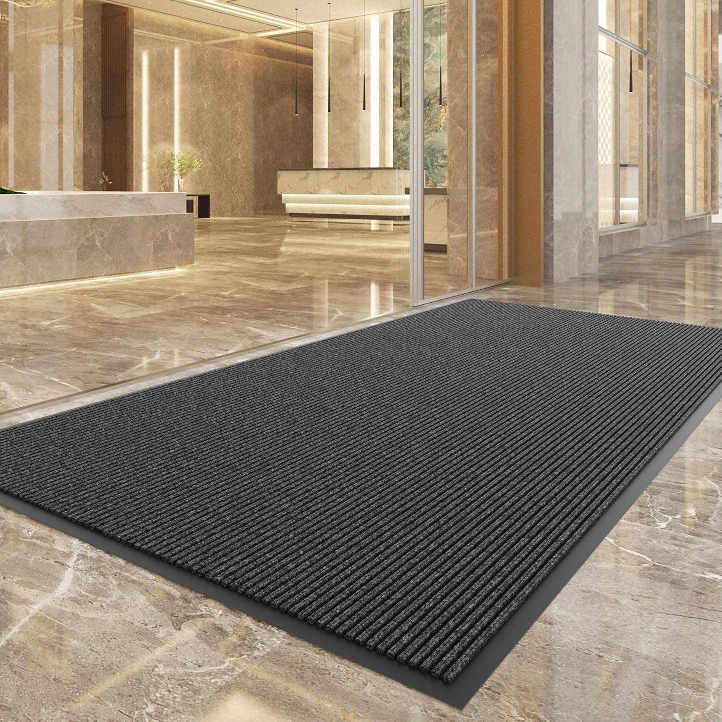 Durable Indoor Outdoor Door Mats for Entryway, Heavy Duty Front Door Mat, 72" x 36" Low Profile Welcome Mats for Entry, Stain and Fade Resistant Indoor Outdoor Entrance Mat