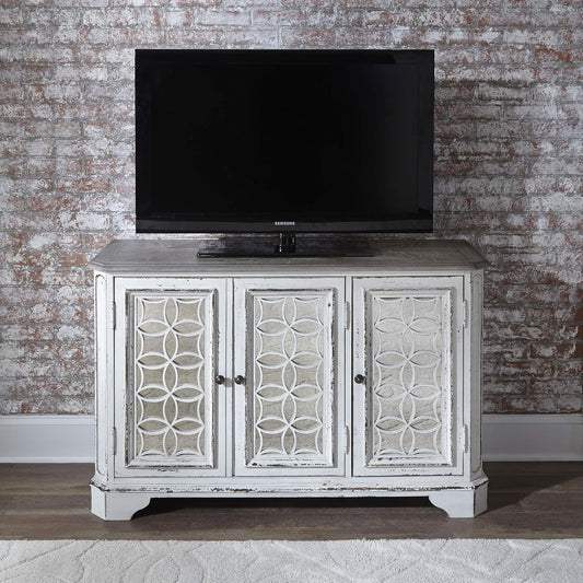 Liberty Furniture Industries Magnolia Manor TV Console, W51 x D18 x H32, White