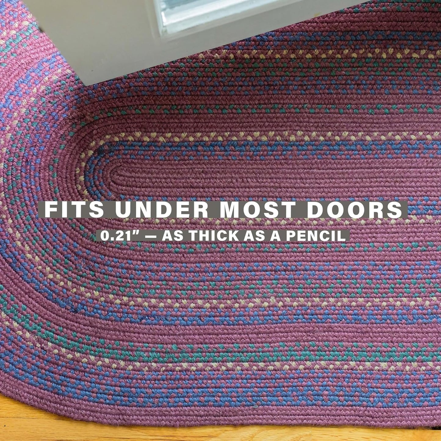 Jamestown Burgundy Braided Area Rugs, Jute, 8x10' Rectangle - Rustic Primitive Decor for Dining Room, Bedroom, Everywhere