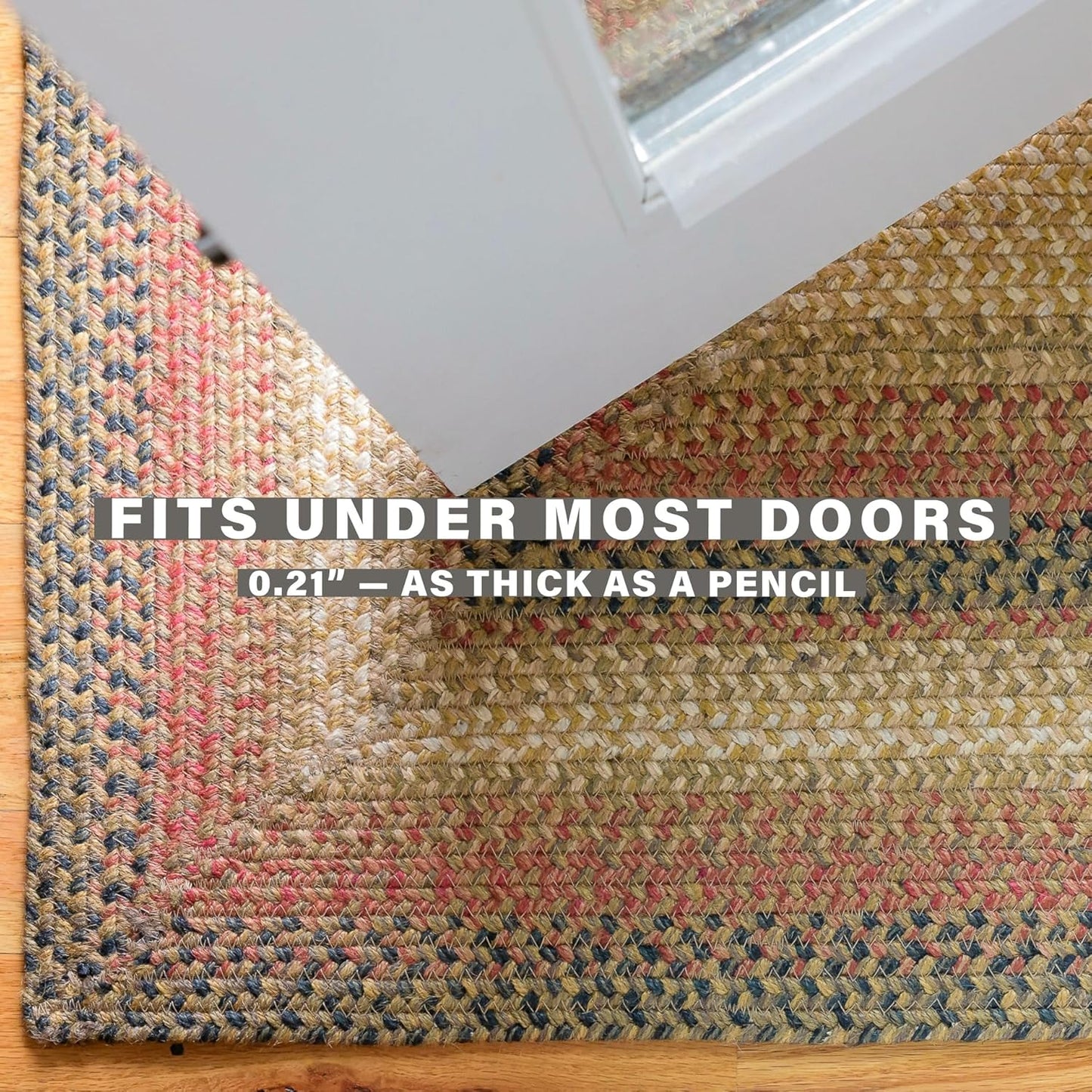 Russet Multicolor Jute Braided Oval Rug, 20x30 - Warm Country Decor, Perfect for Laundry Rooms, Kitchens and Entryways - Reversible and Easy to Clean
