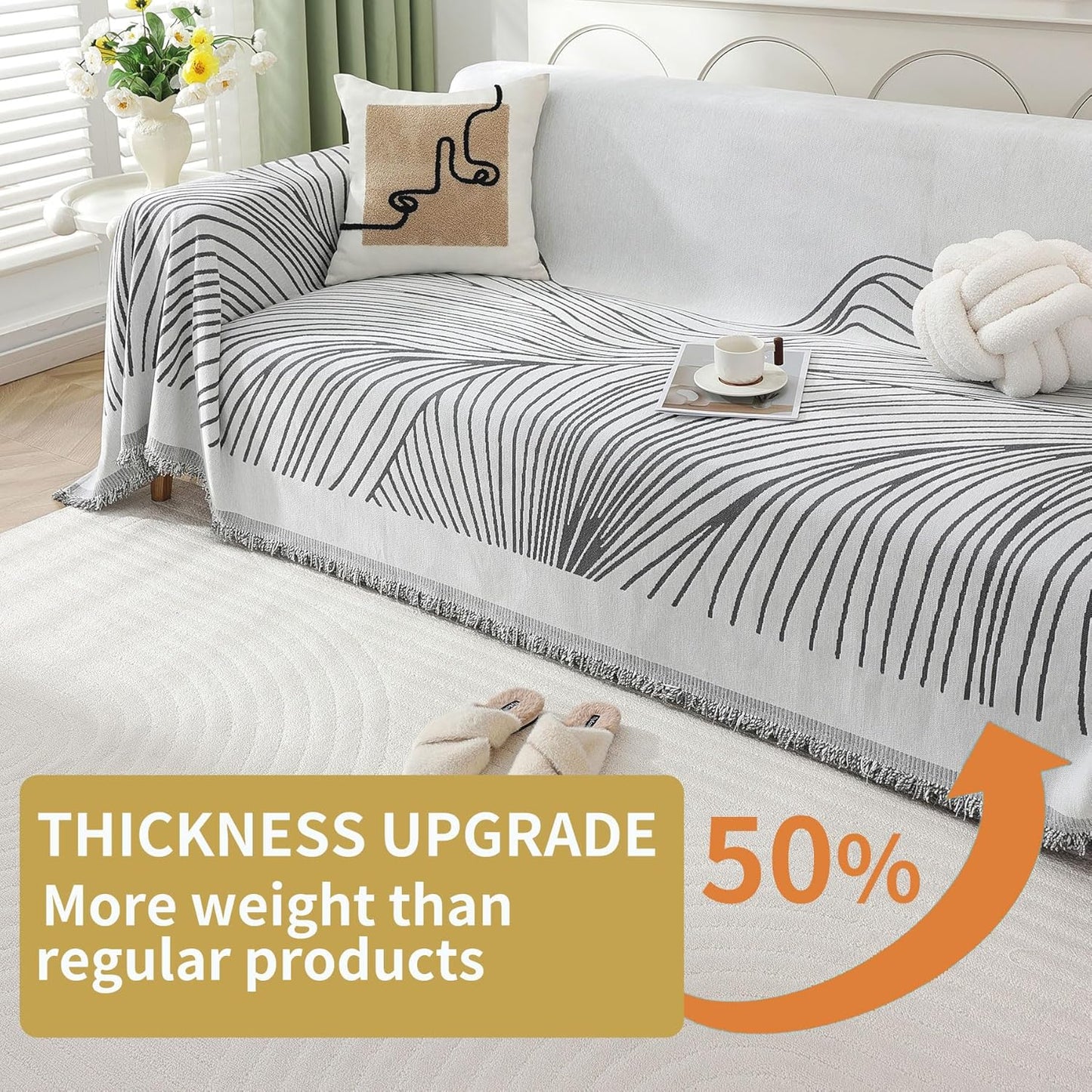 Non Slip Sofa Covers Couch Covers for 3 Cushion Couch Sofa Pet Friendly Washable Couch Cover, Soft Thick Sectional Couch Covers L Shape Furniture Protector for Kids, Dogs 71" X118"