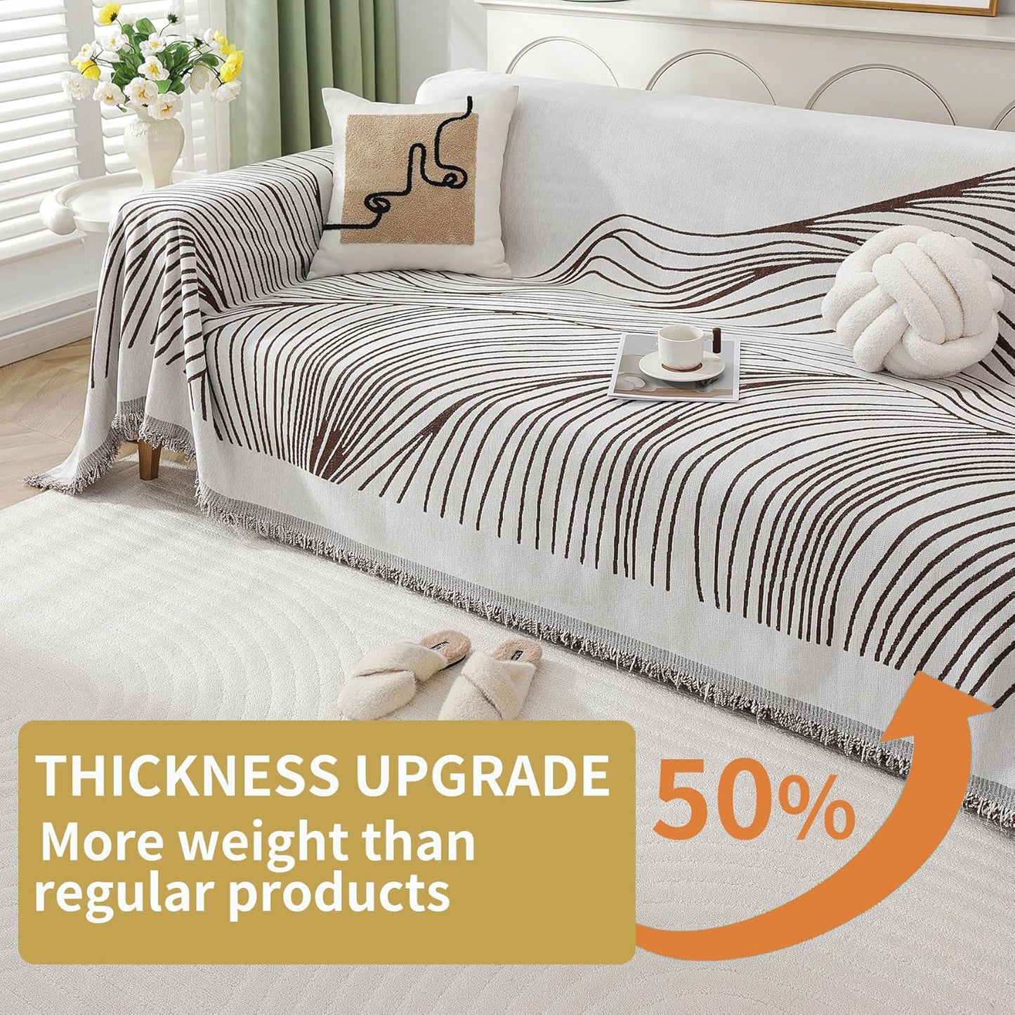 Non Slip Sofa Covers Couch Covers for 2 Cushion Couch Sofa Pet Friendly Washable Couch Covers for Sofa, Soft Thick Sectional Couch Covers L Shape Furniture Protector for Kids, Dogs 71" X102"