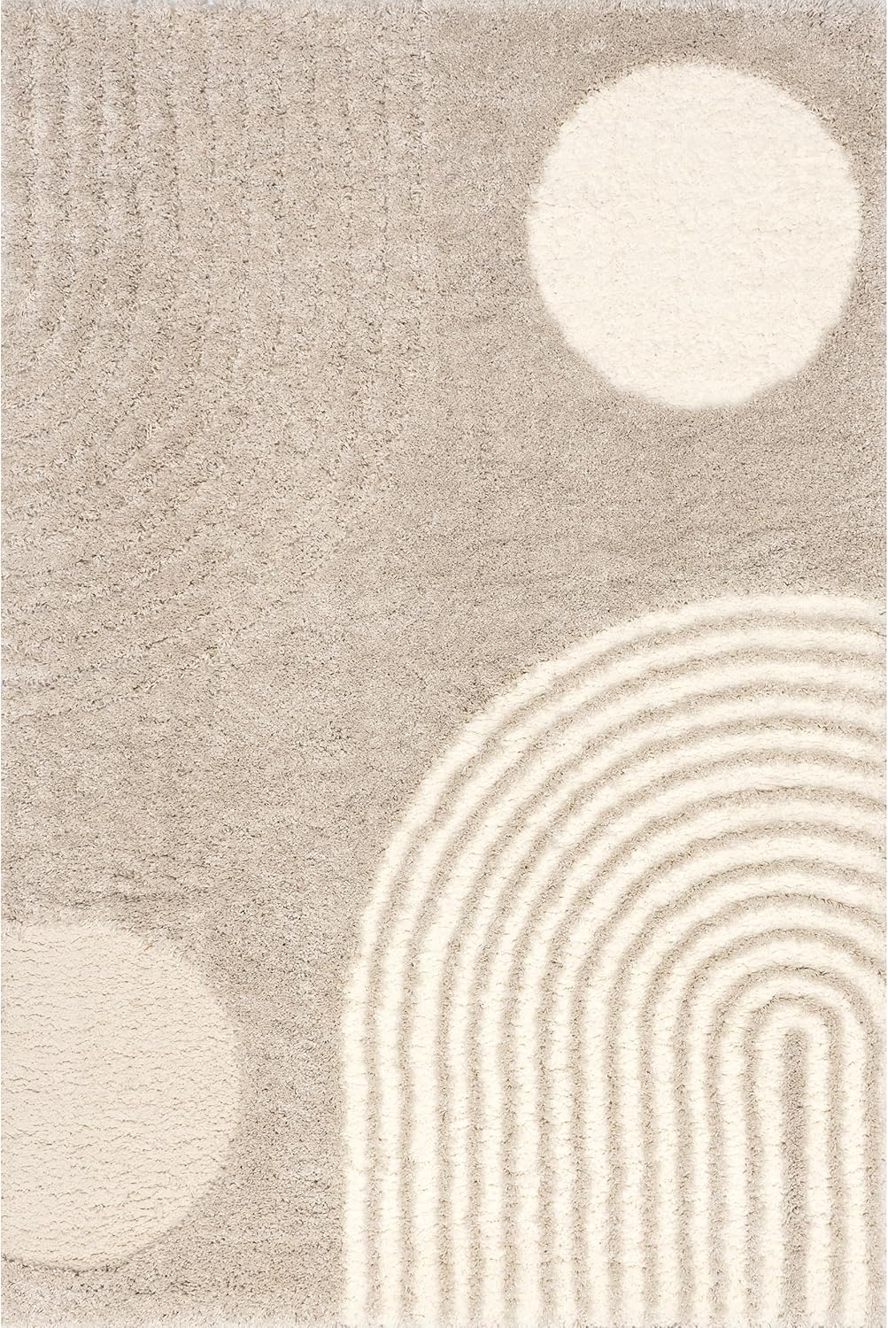 nuLOOM Gloria Abstract Shag Area Rug, 5x7, Light Brown