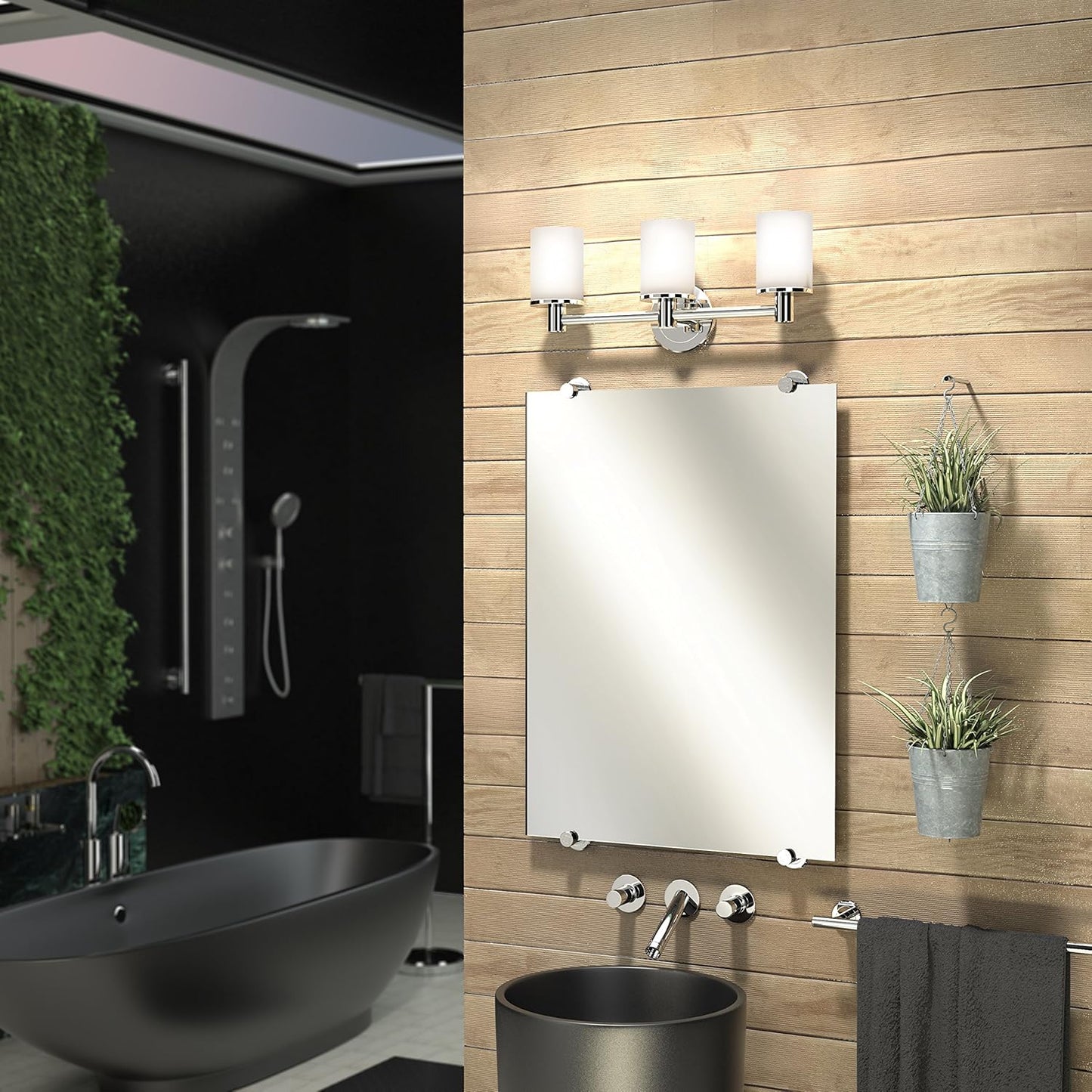 Gatco Latitude II Frameless Oval Mirror, 26.5" H | Wall Mounted 26.50"H X 19.50"W Pivoting, Tilting Beveled Bathroom Vanity Mirror With Chrome Brackets | Total Width With Brackets 24"