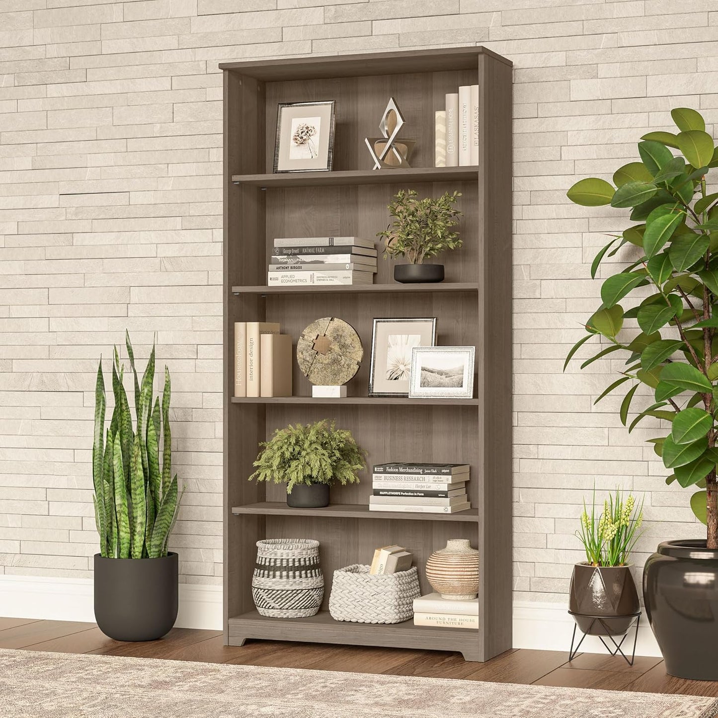 Bush Furniture Somerset 60W Office Desk with Drawers in Sand Oak