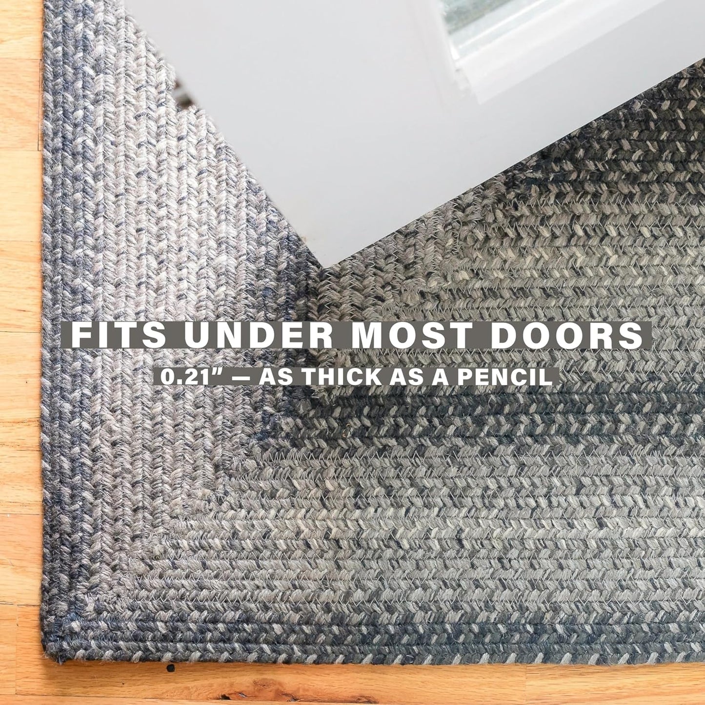 Homespice Flint Hill Hand Braided Rug 4x6' - Primitive Country Rugs for Bedroom and Living Room