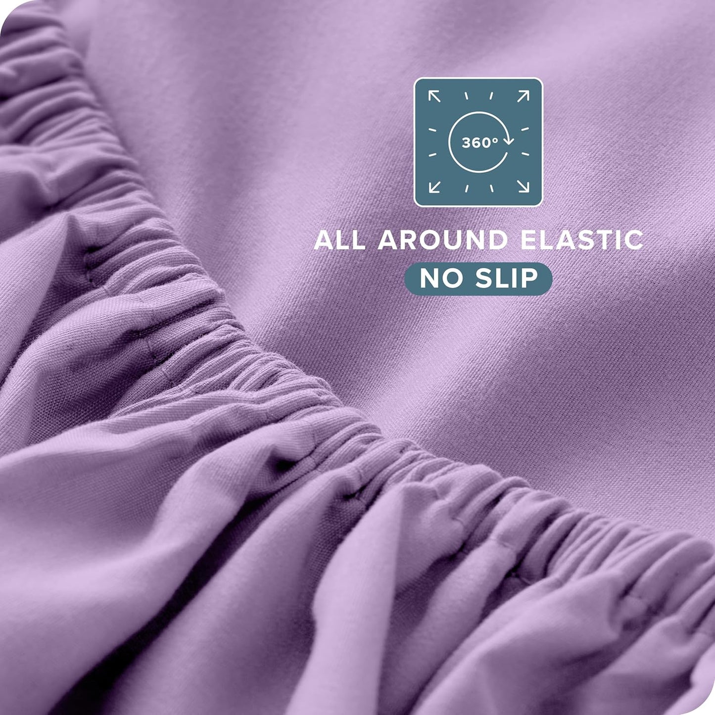 Bare Home Queen Sheet Set - Luxury 1800 Ultra-Soft Microfiber - Double Brushed - Deep Pockets - Easy Fit - 4 Piece Set - Bedding Sheets & Pillowcases (Queen, Lavender)