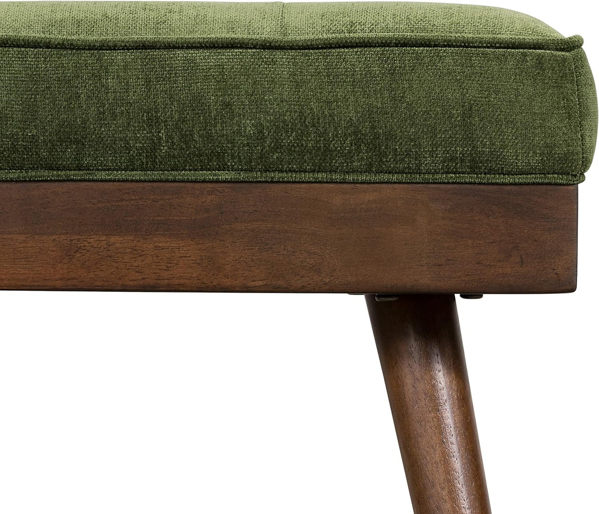 POLY & BARK Luca Bench in Distressed Green Velvet