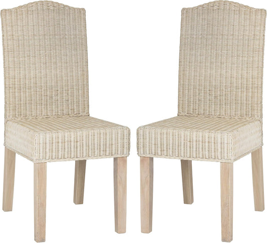 SAFAVIEH Home Collection Odette Grey Wicker Dining Chair