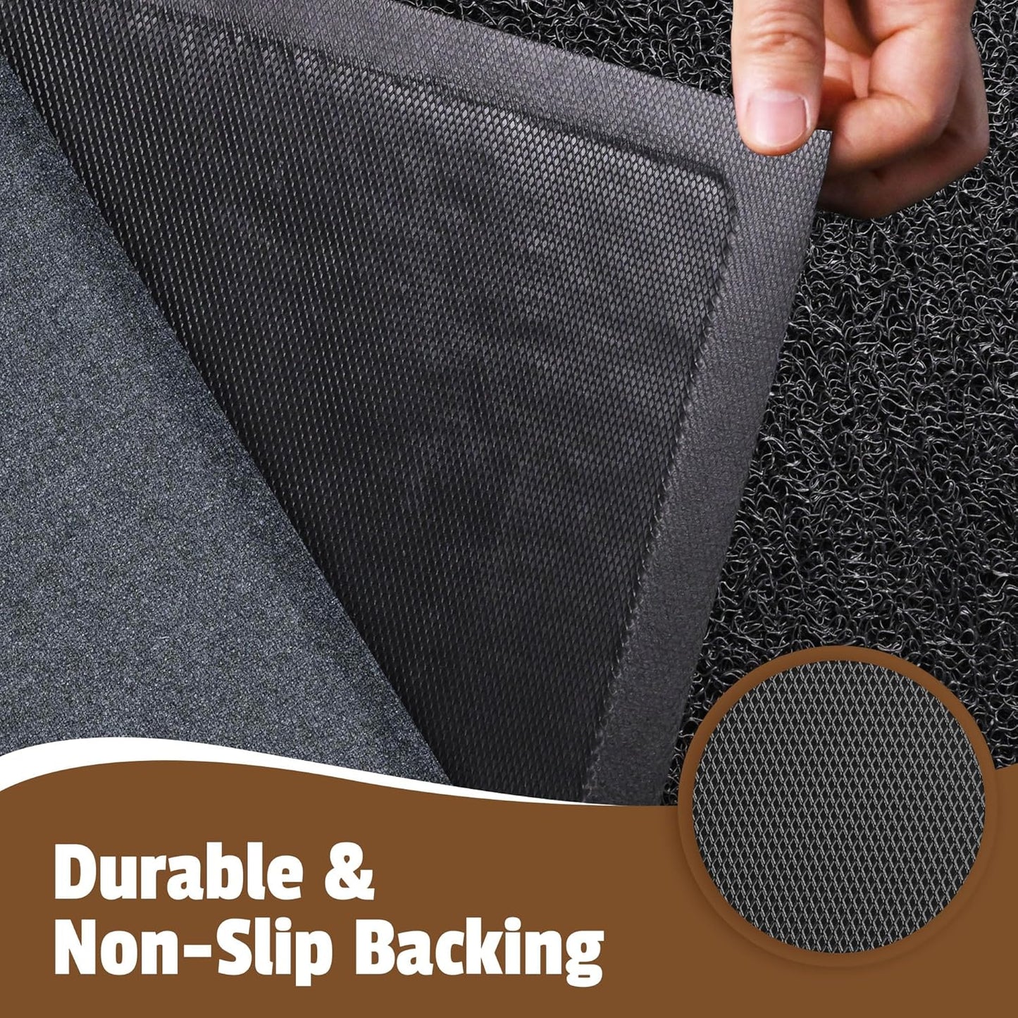 Front Door Mat Outside Entrance, 48" x 24" Doormat Outdoor Indoor Entrance, Non Slip Indoor Mats for Entryway, Heavy Duty Waterproof Low Profile Welcome Mat for Entry, Patio, High Traffic Areas