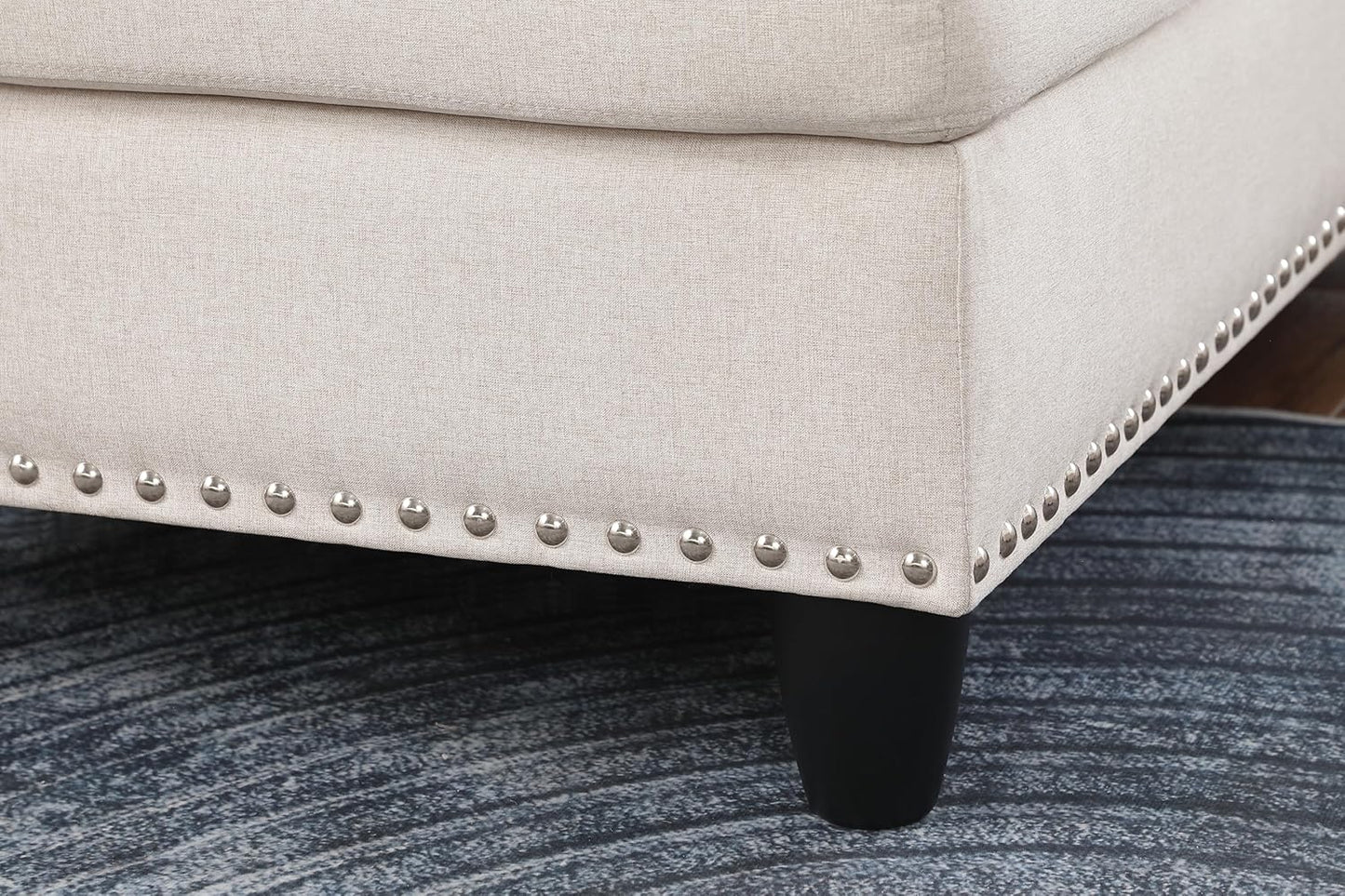 Halibur Sectional Sofa or Couch with Ottoman for Living Room, Apartment, Bedroom, Office