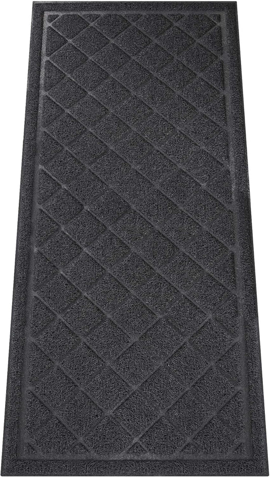 Front Door Mat Indoor Outdoor, 60" x 24" Non Slip Welcome Doormat for Entryway, Heavy Duty Low Profile Entrance Rug for High Traffic Areas, Patio, Outside Entry, Yard, Porch Waterproof