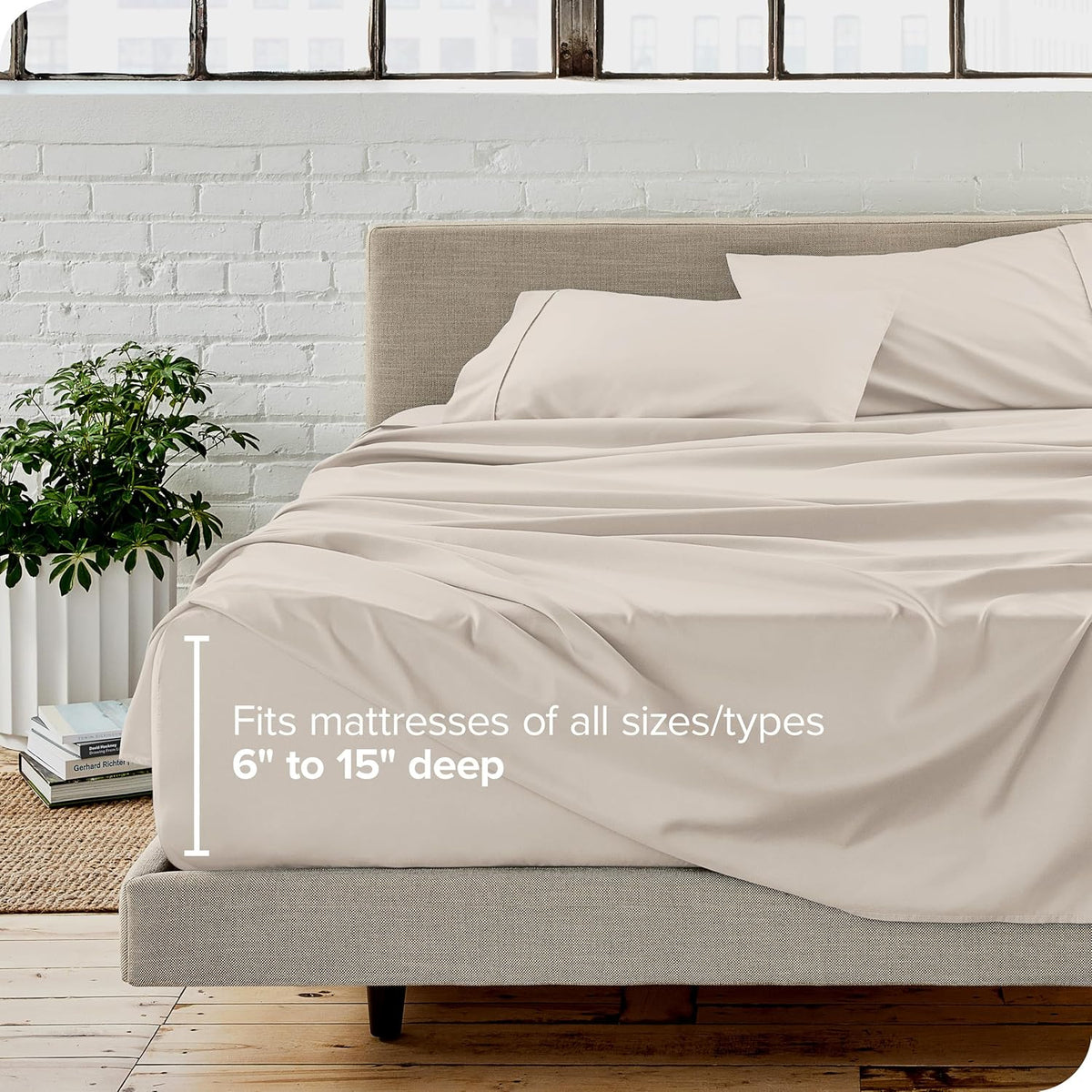 Bare Home Twin XL Sheet Set - 1800 Ultra-Soft Microfiber Twin Extra Long Bed Sheets - Double Brushed - Deep Pockets - Easy Fit - Extra Soft - 3 Piece Set - Bed Sheets & Pillowcases (Twin XL, Wheat)