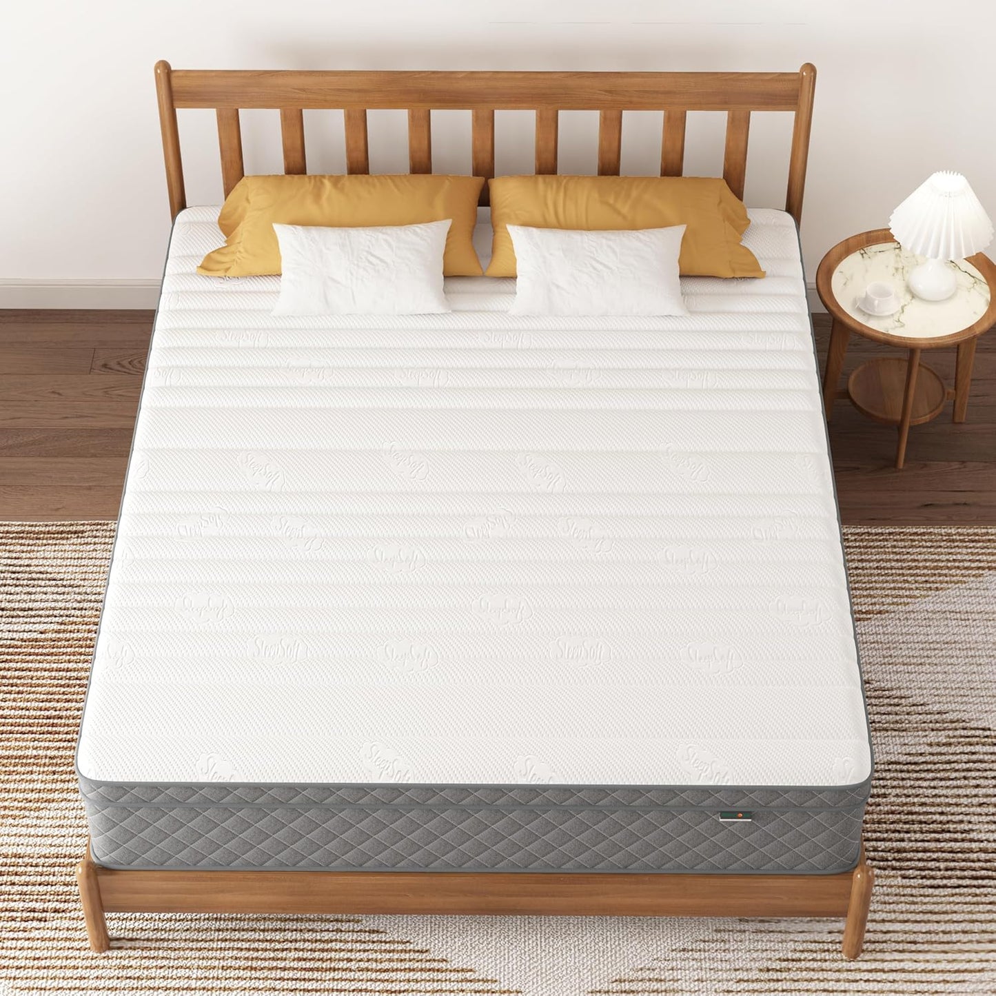 Queen Mattress, 12 Inch Cooling-Gel Memory Foam and Pocket Spring Hybrid Mattress, Queen Bed Mattressess in a Box, CertiPUR-US Certified, Medium Firm