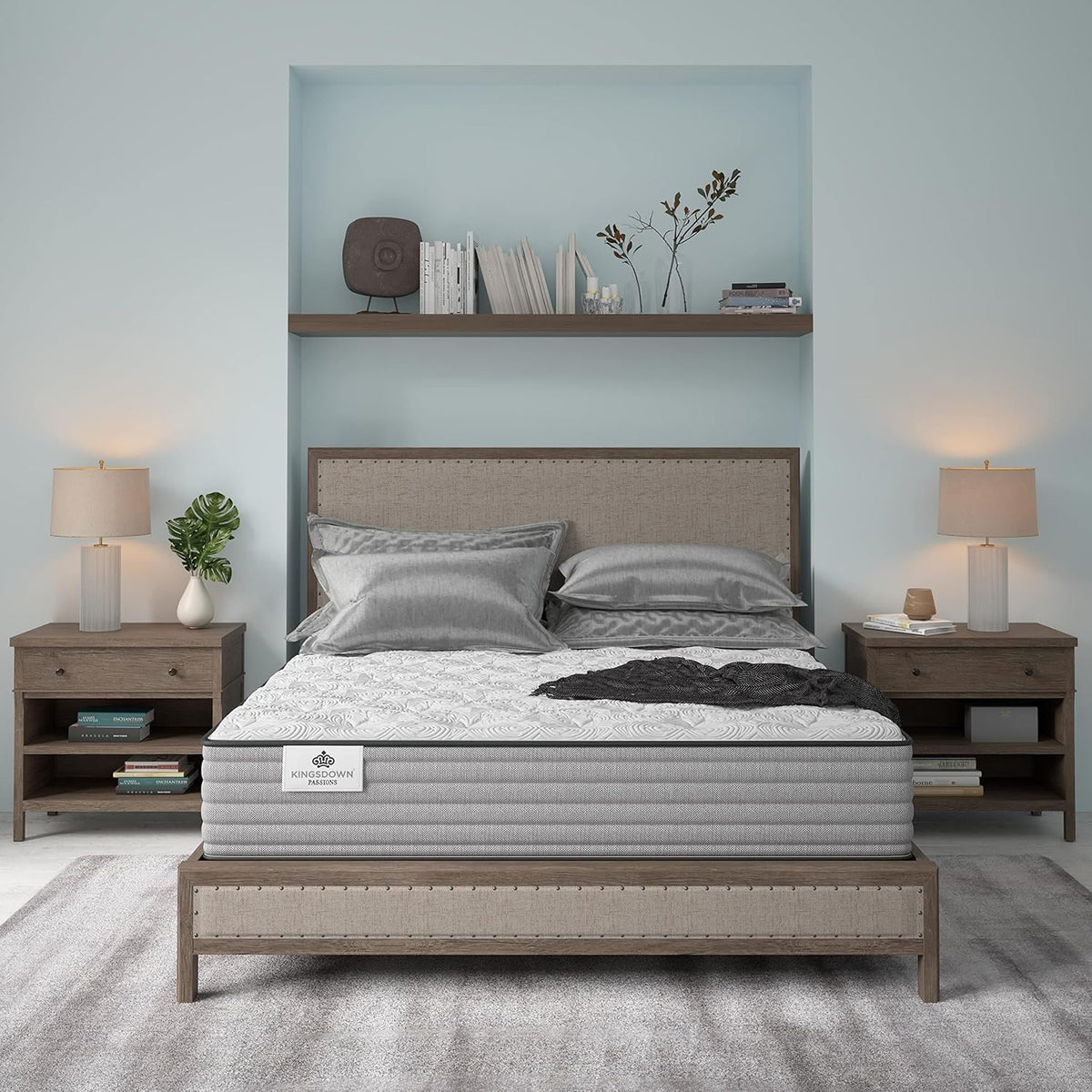 Kingsdown Passions Aspiration 14" Plush Hybrid Mattress, California King, Tan