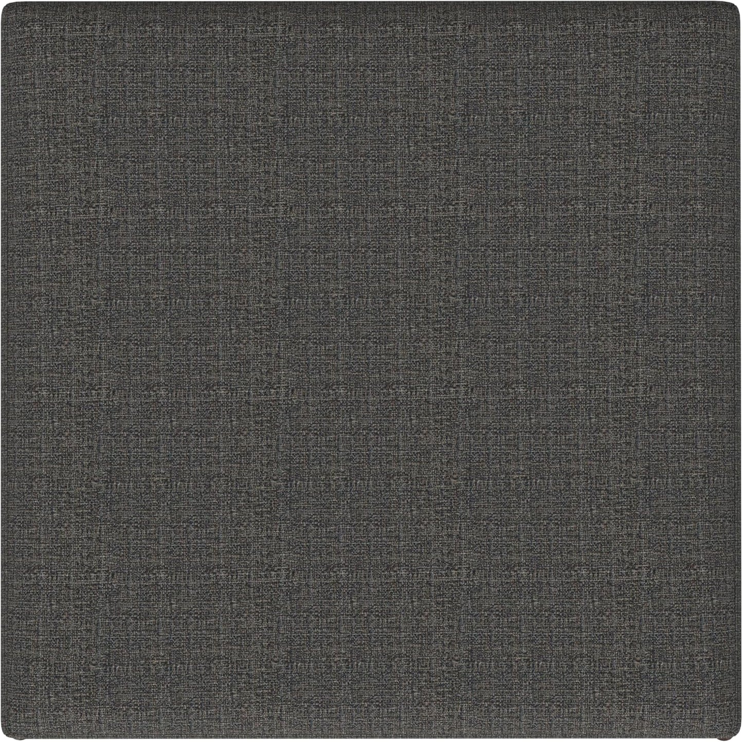 SIMPLIHOME Owen 36 inch Wide Mid Century Modern Square Coffee Table Storage Ottoman in Ebony Tweed Look Fabric, Assembled, for the Living Room, Entryway and Family Room