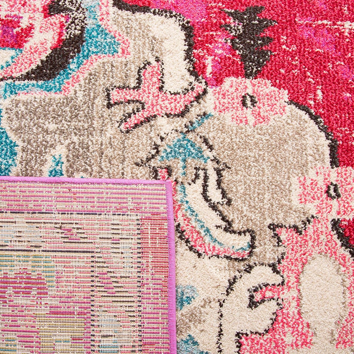 SAFAVIEH Monaco Collection Accent Rug - 2'2" x 4', Pink & Multi, Boho Medallion Distressed Design, Non-Shedding & Easy Care, Ideal for High Traffic Areas in Entryway, Living Room, Bedroom (MNC243D)