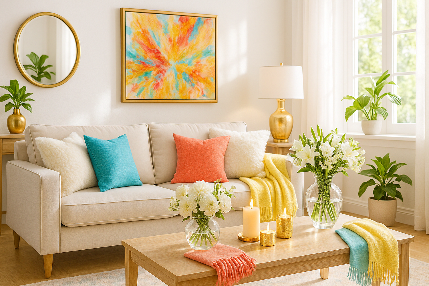 More details make the home decoration feel brighter